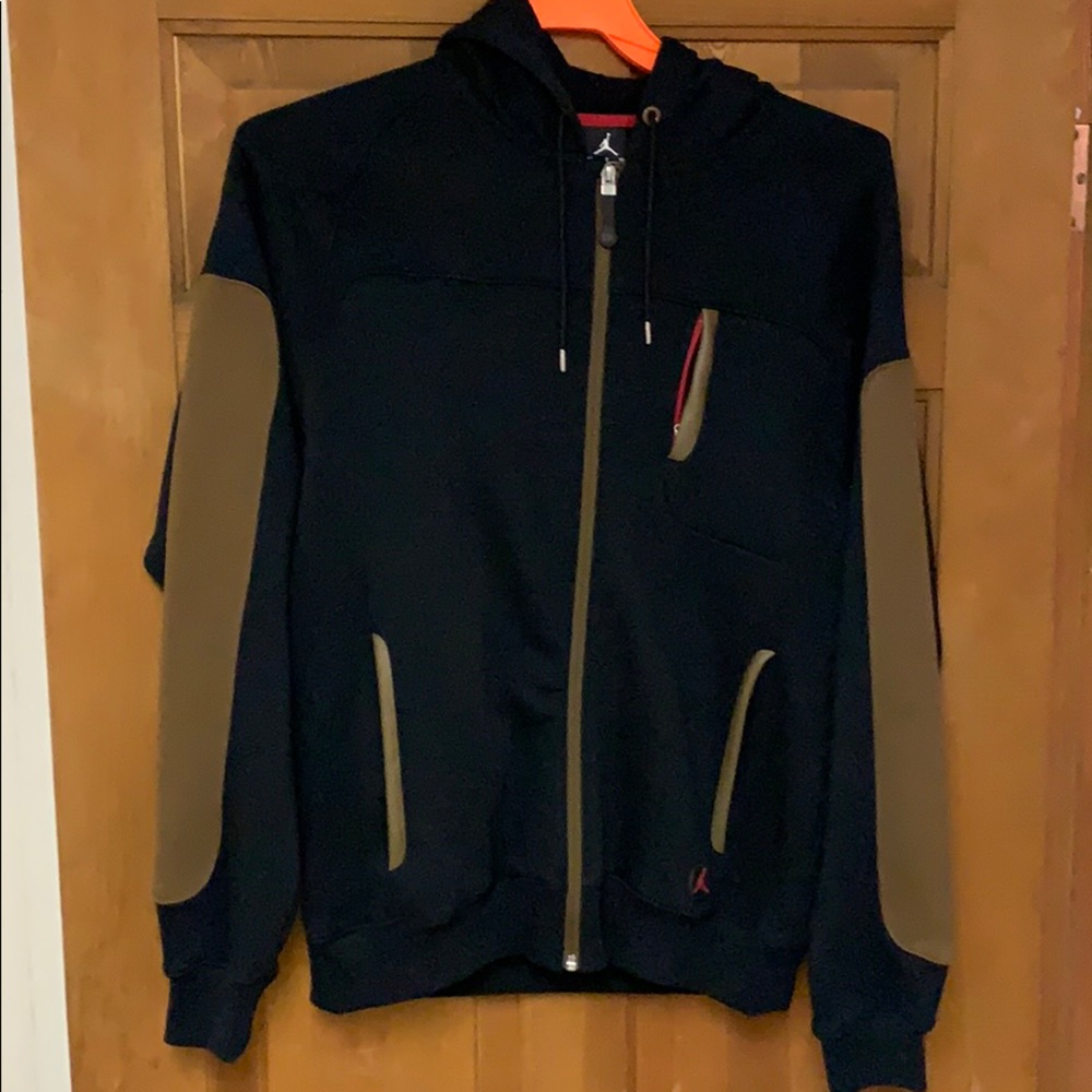 Zip up hoodie.